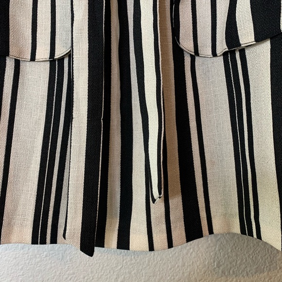 Zara Basic Striped Gathered Skirt - Picture 5 of 9
